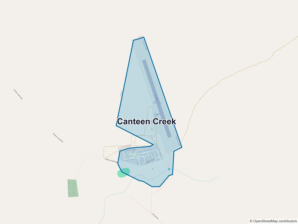 Map of Canteen Creek, NT, Australia