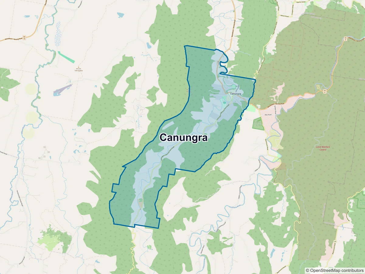 Map of Canungra, QLD, Australia