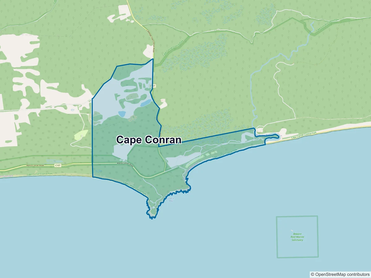 Map of Cape Conran, VIC, Australia