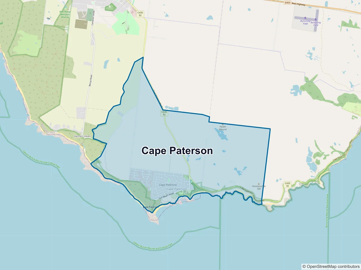 Map of Cape Paterson, VIC, Australia