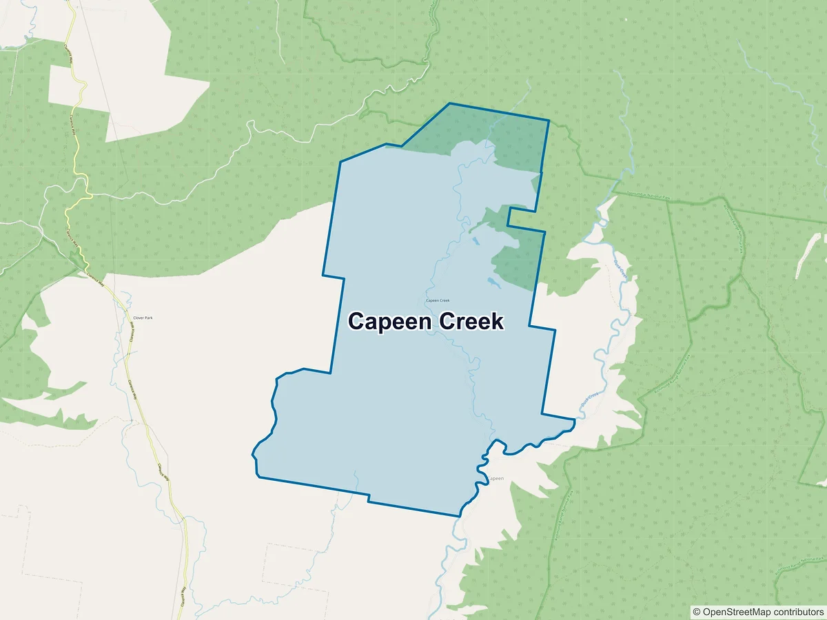 Map of Capeen Creek, NSW, Australia