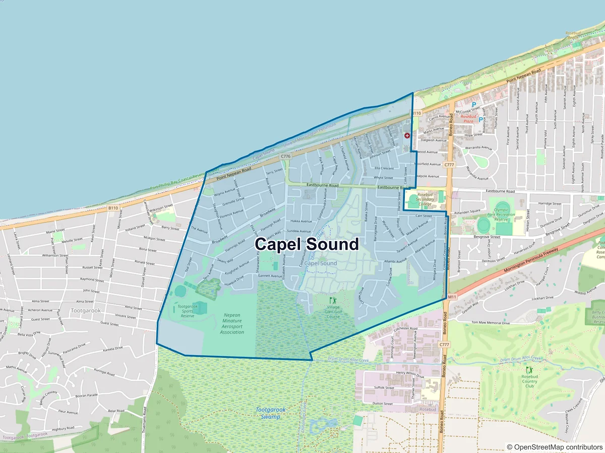 Map of Capel Sound, VIC, Australia