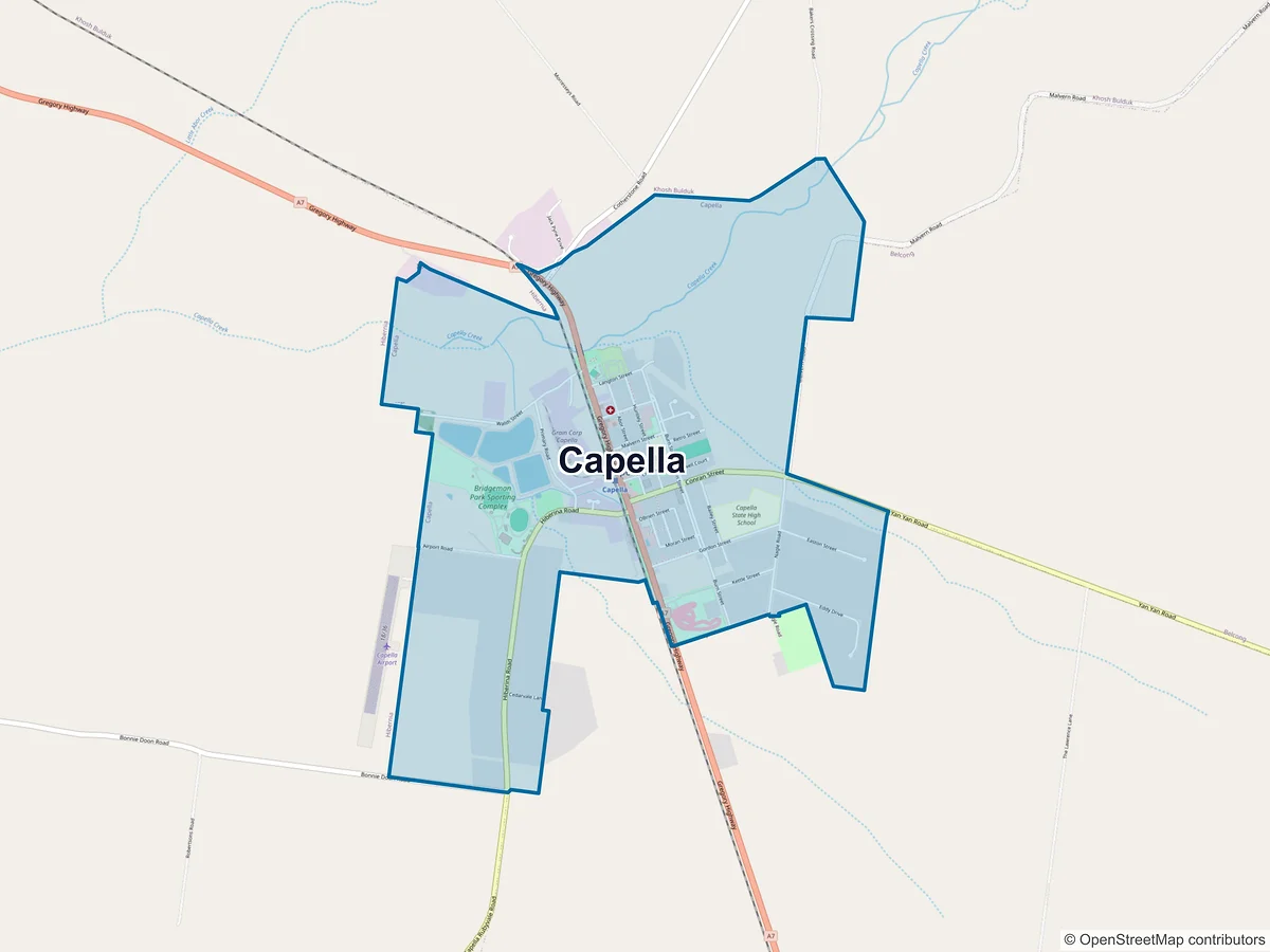 Map of Capella, QLD, Australia