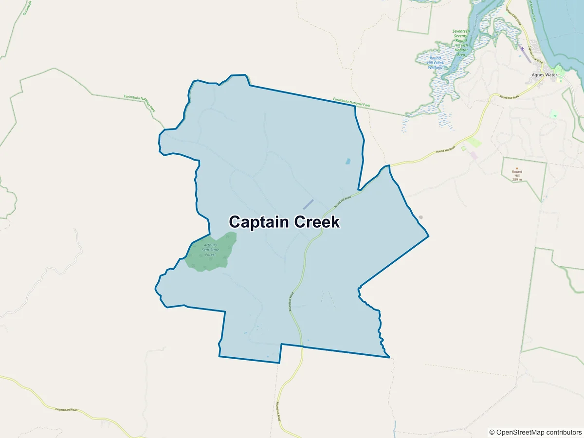 Map of Captain Creek, QLD, Australia