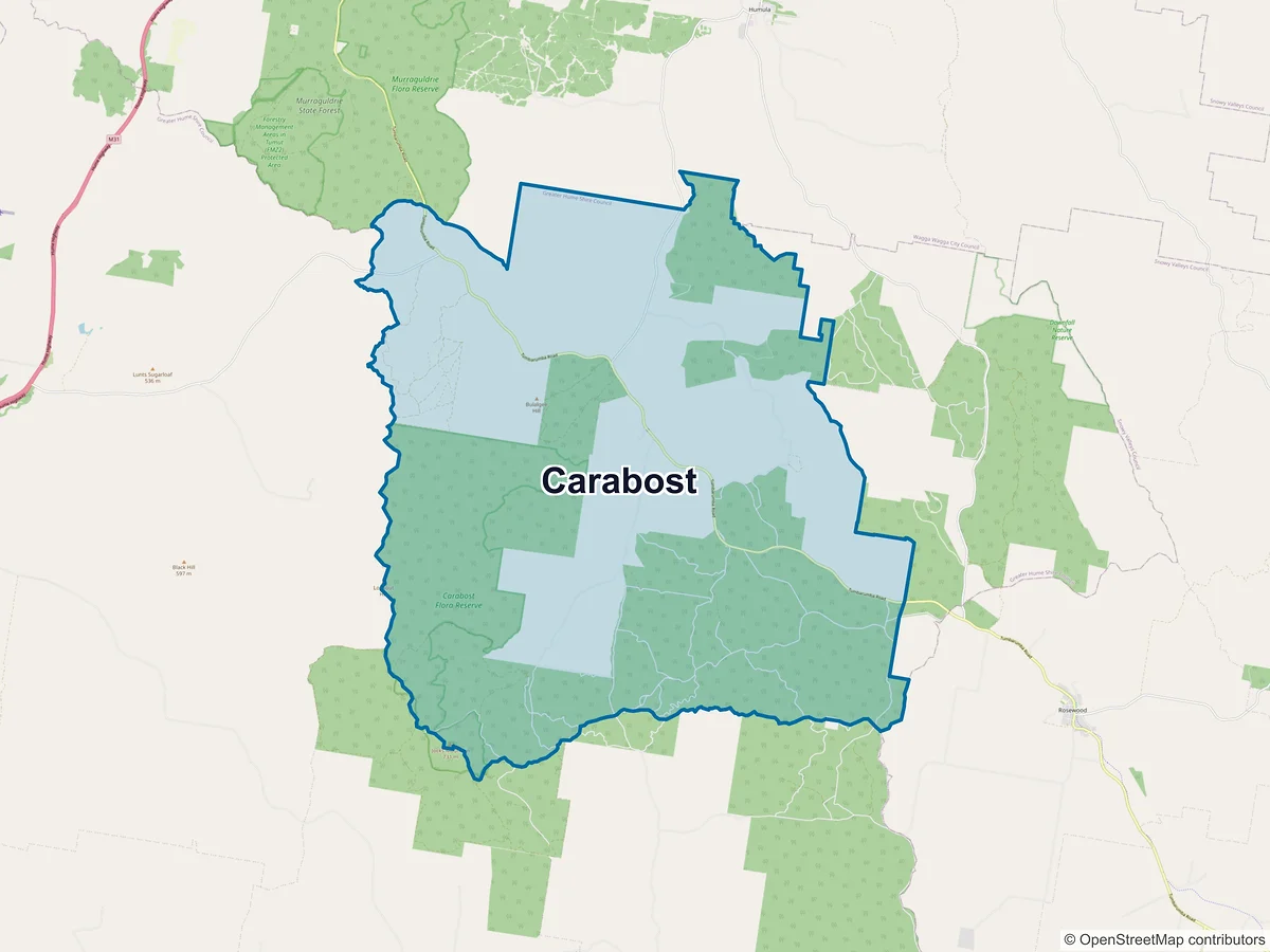 Map of Carabost, NSW, Australia