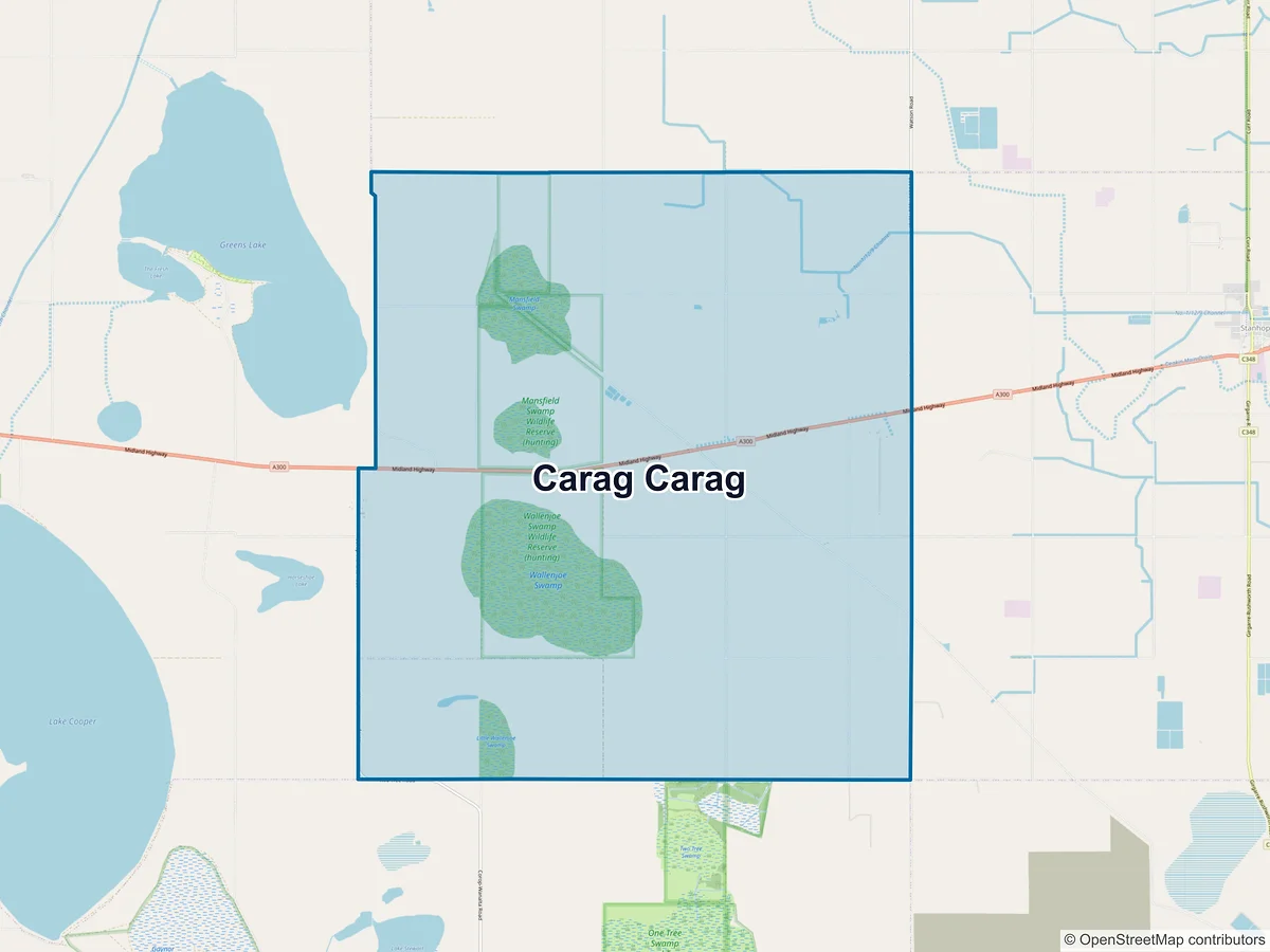 Map of Carag Carag, VIC, Australia