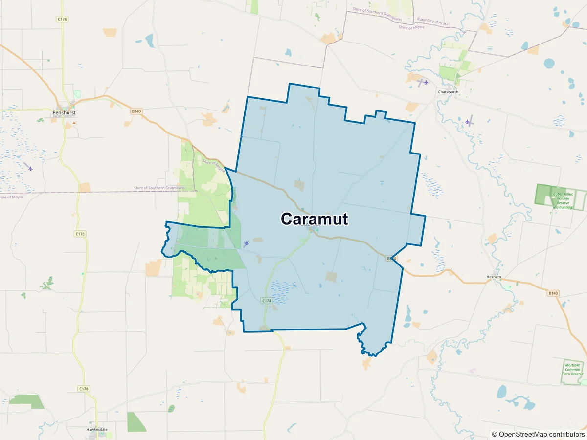 Map of Caramut, VIC, Australia