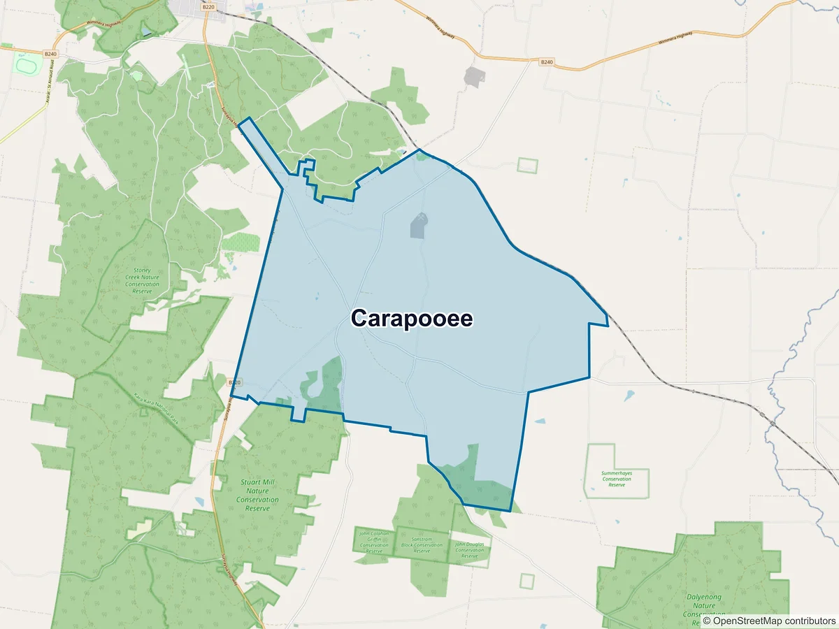 Map of Carapooee, VIC, Australia