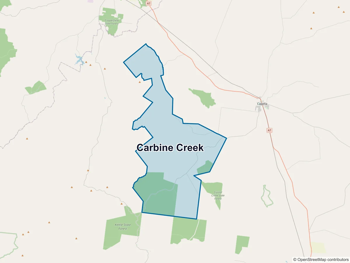 Map of Carbine Creek, QLD, Australia