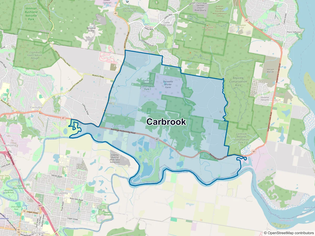 Map of Carbrook, QLD, Australia