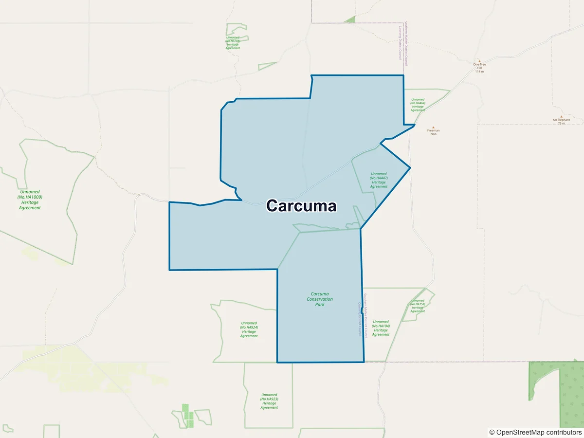 Map of Carcuma, SA, Australia