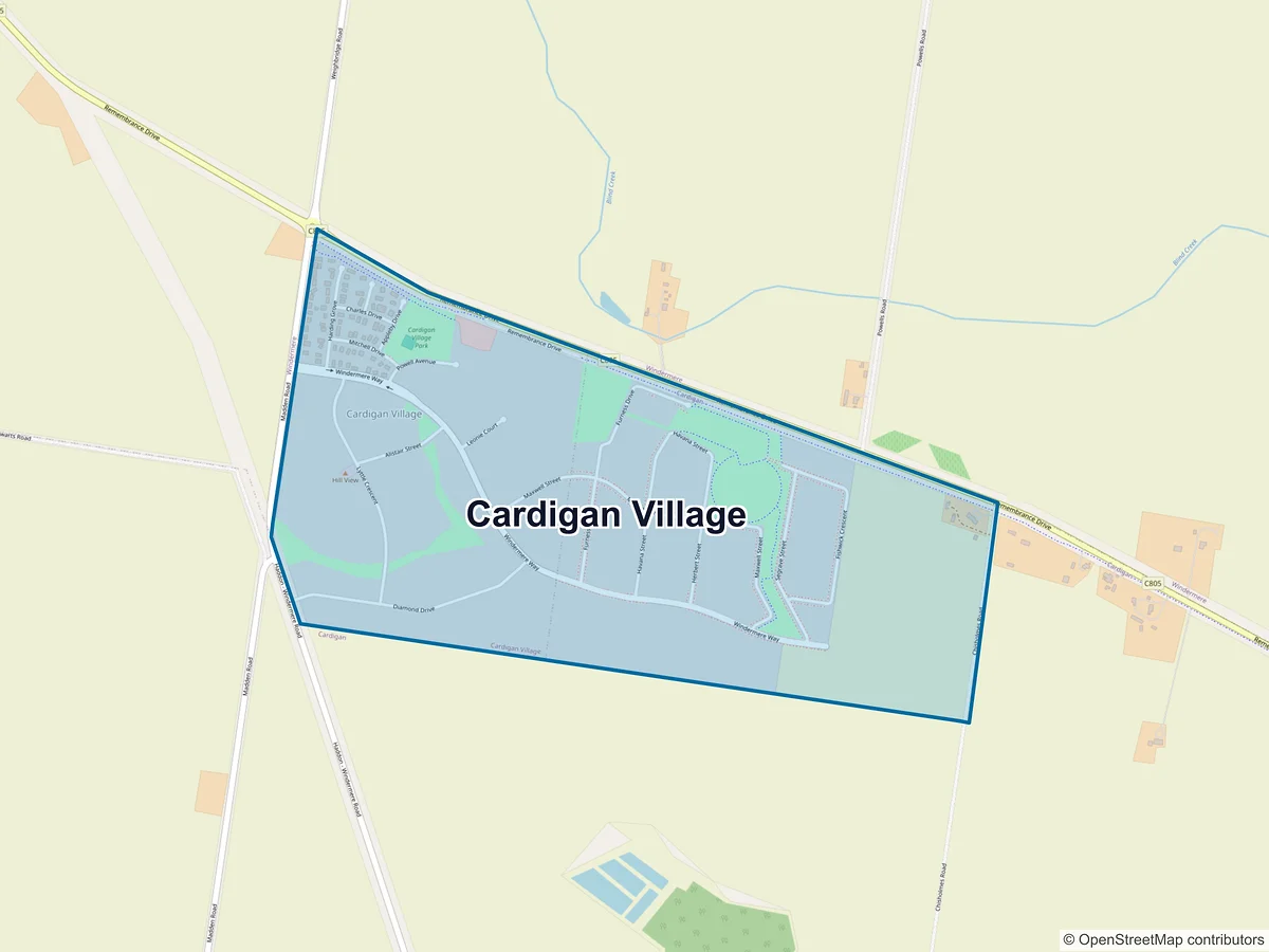 Map of Cardigan Village, VIC, Australia