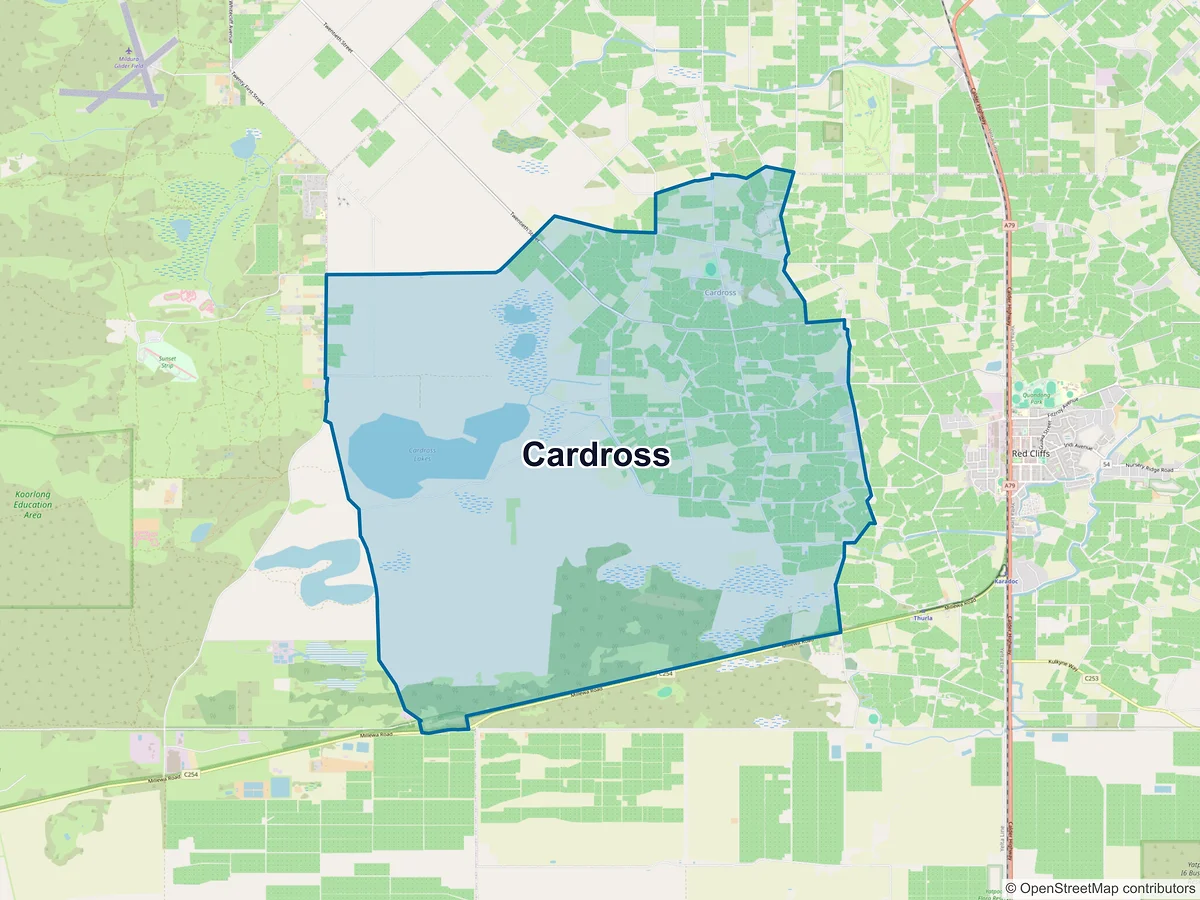 Map of Cardross, VIC, Australia