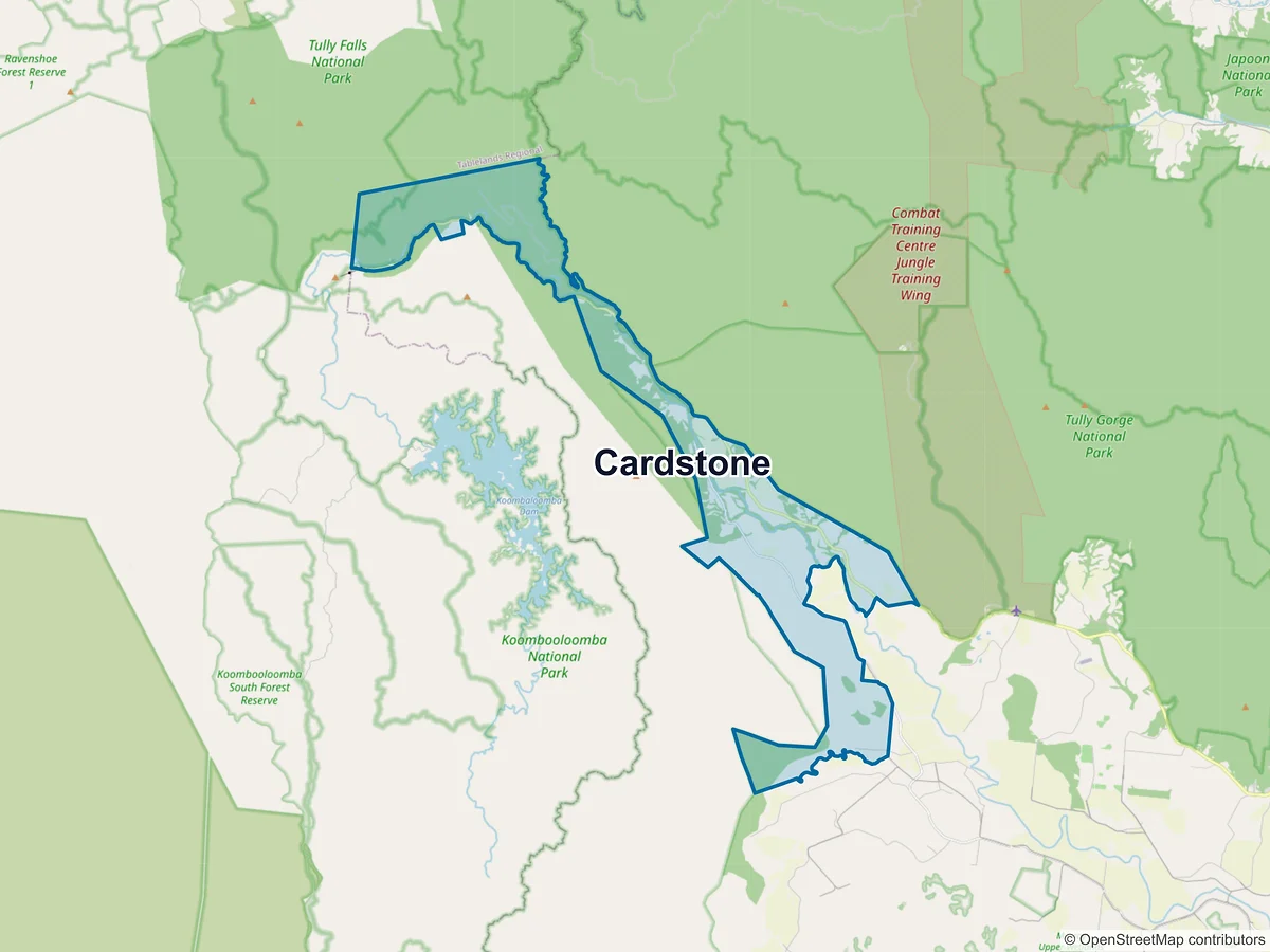 Map of Cardstone, QLD, Australia