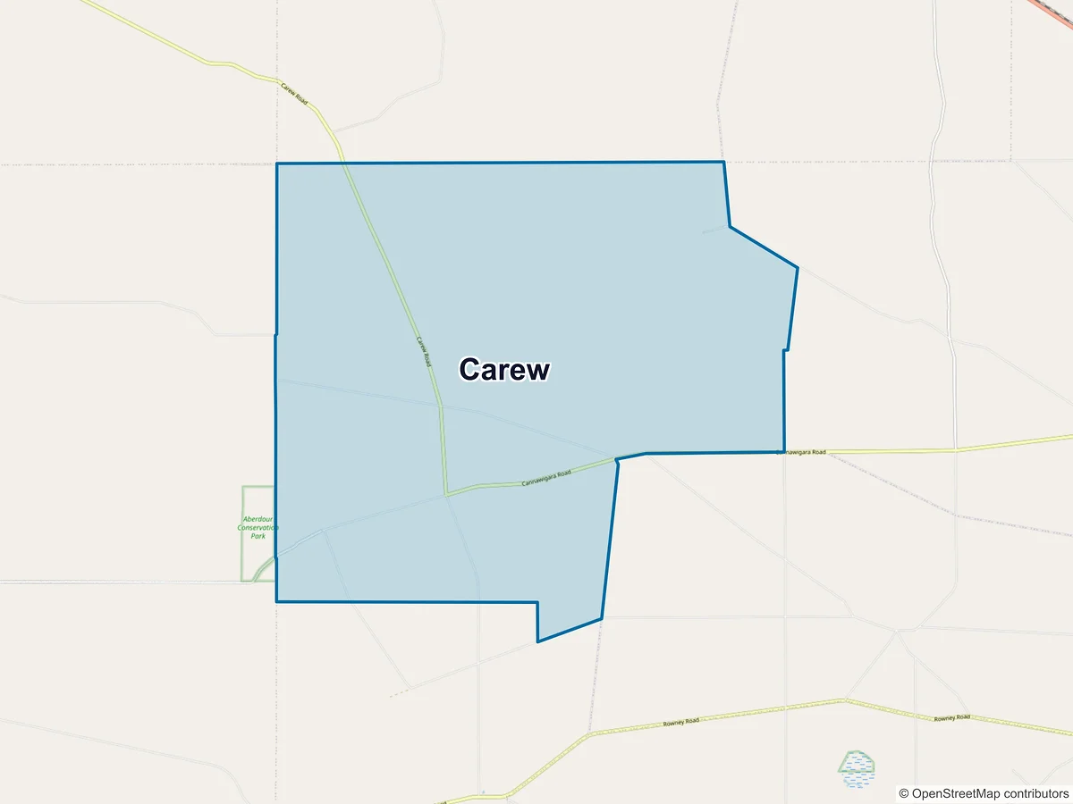 Map of Carew, SA, Australia