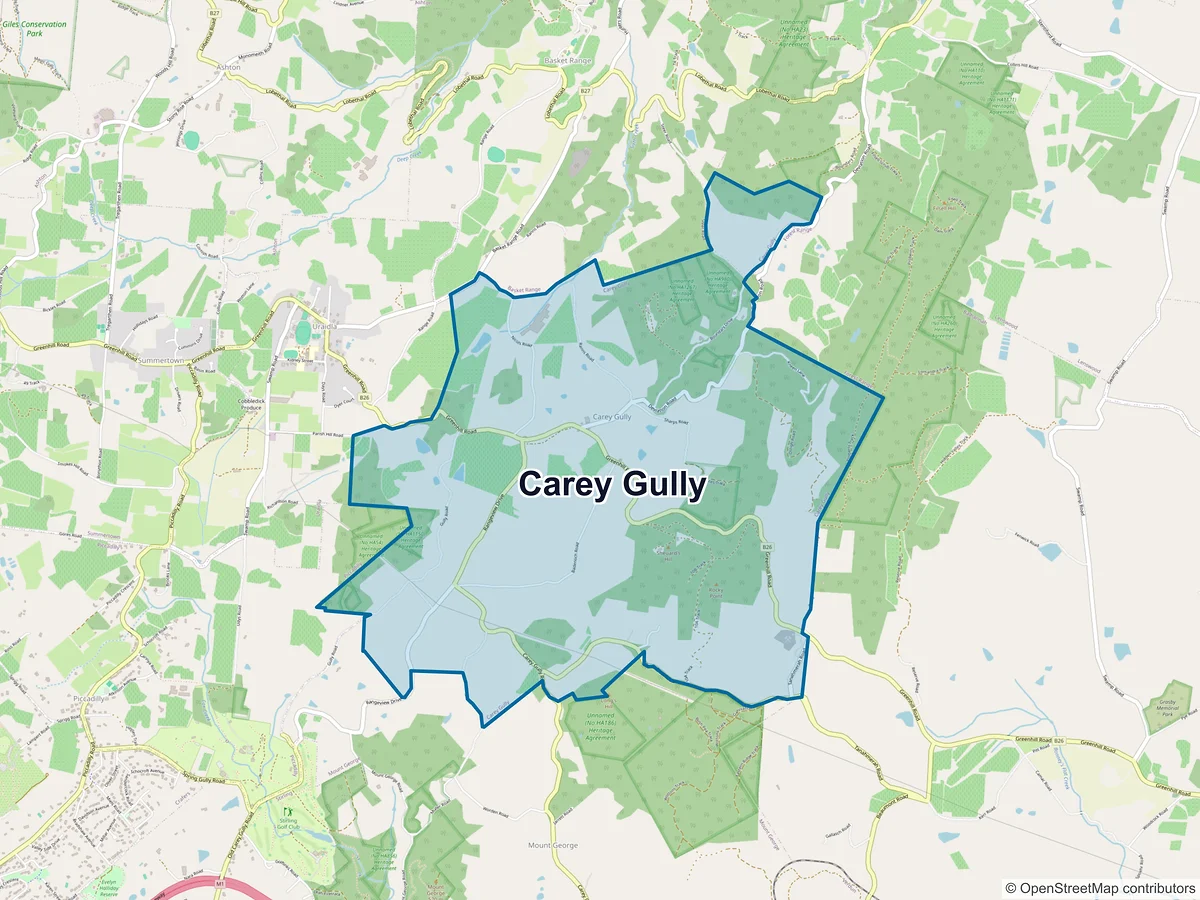 Map of Carey Gully, SA, Australia