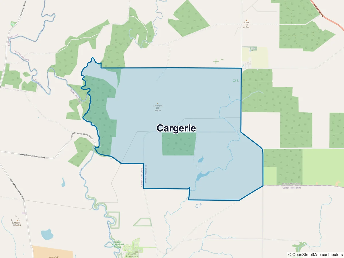 Map of Cargerie, VIC, Australia