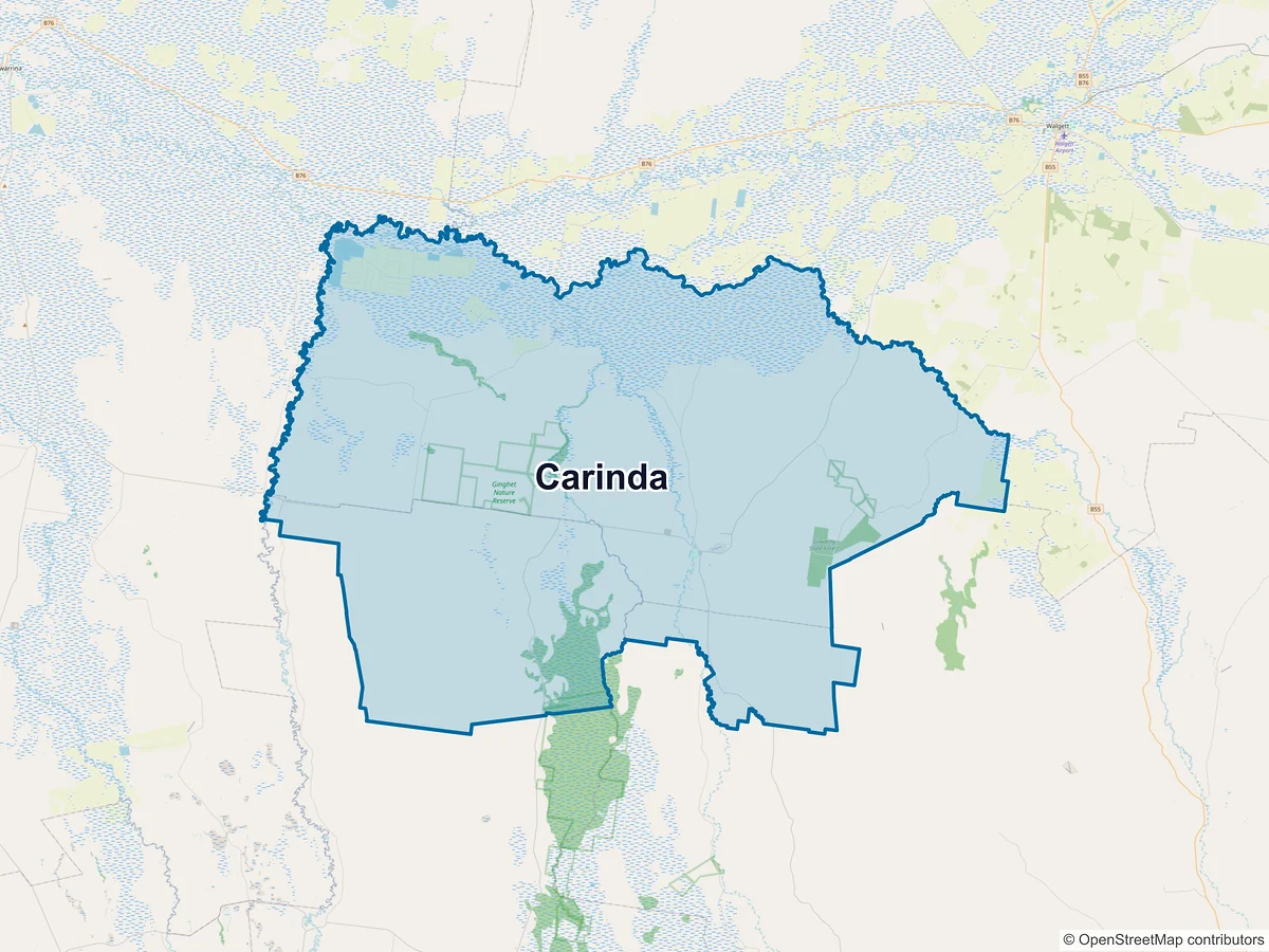 Map of Carinda, NSW, Australia