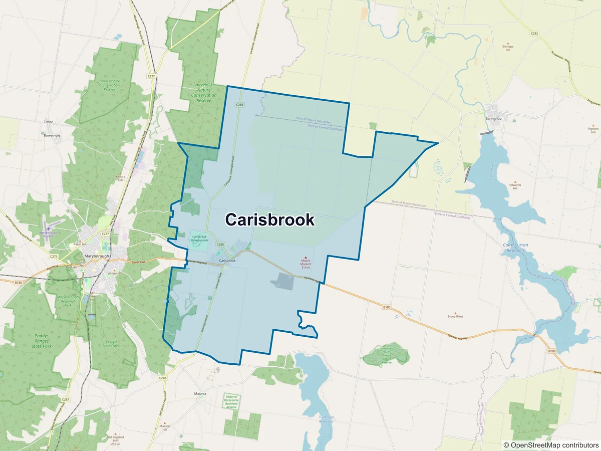Map of Carisbrook, VIC, Australia