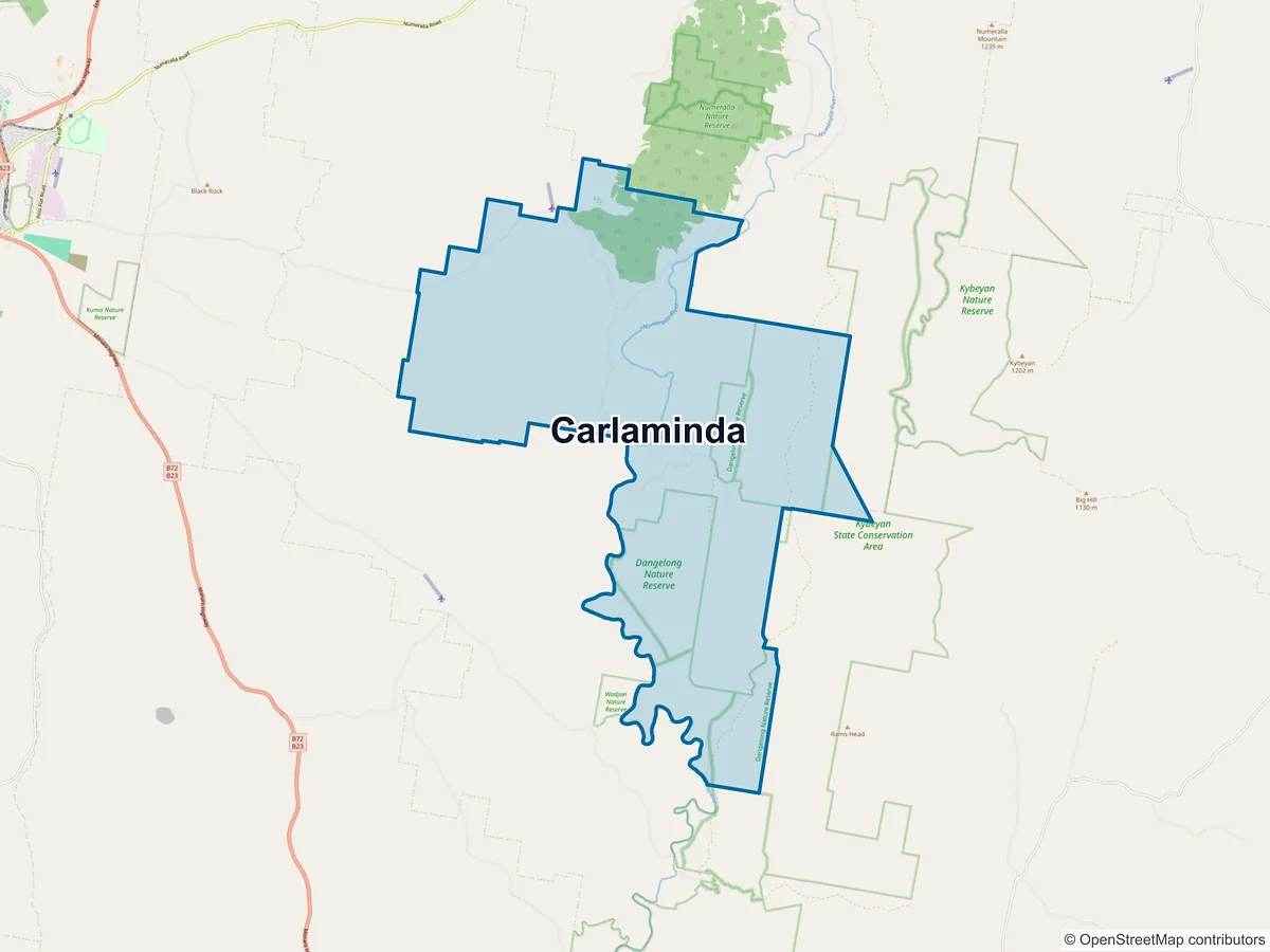 Map of Carlaminda, NSW, Australia