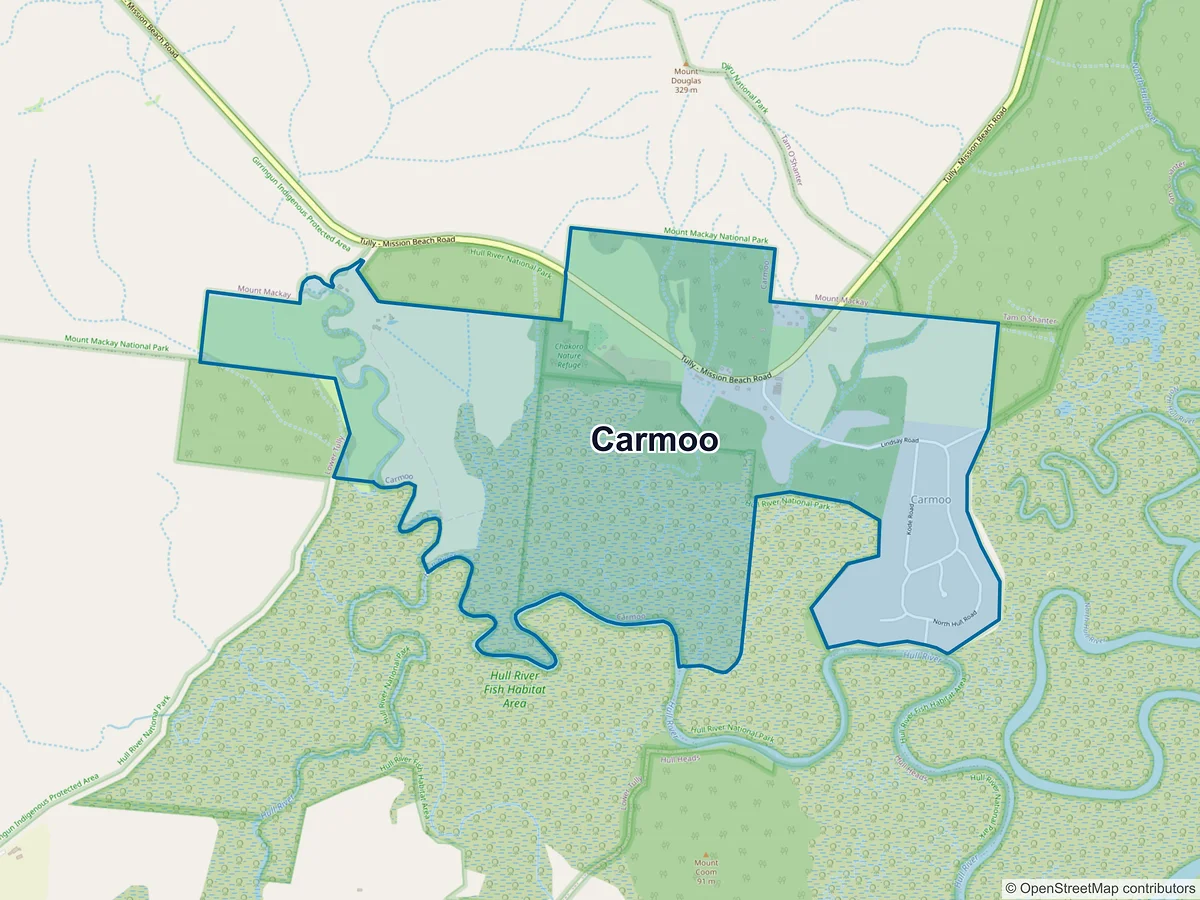 Map of Carmoo, QLD, Australia