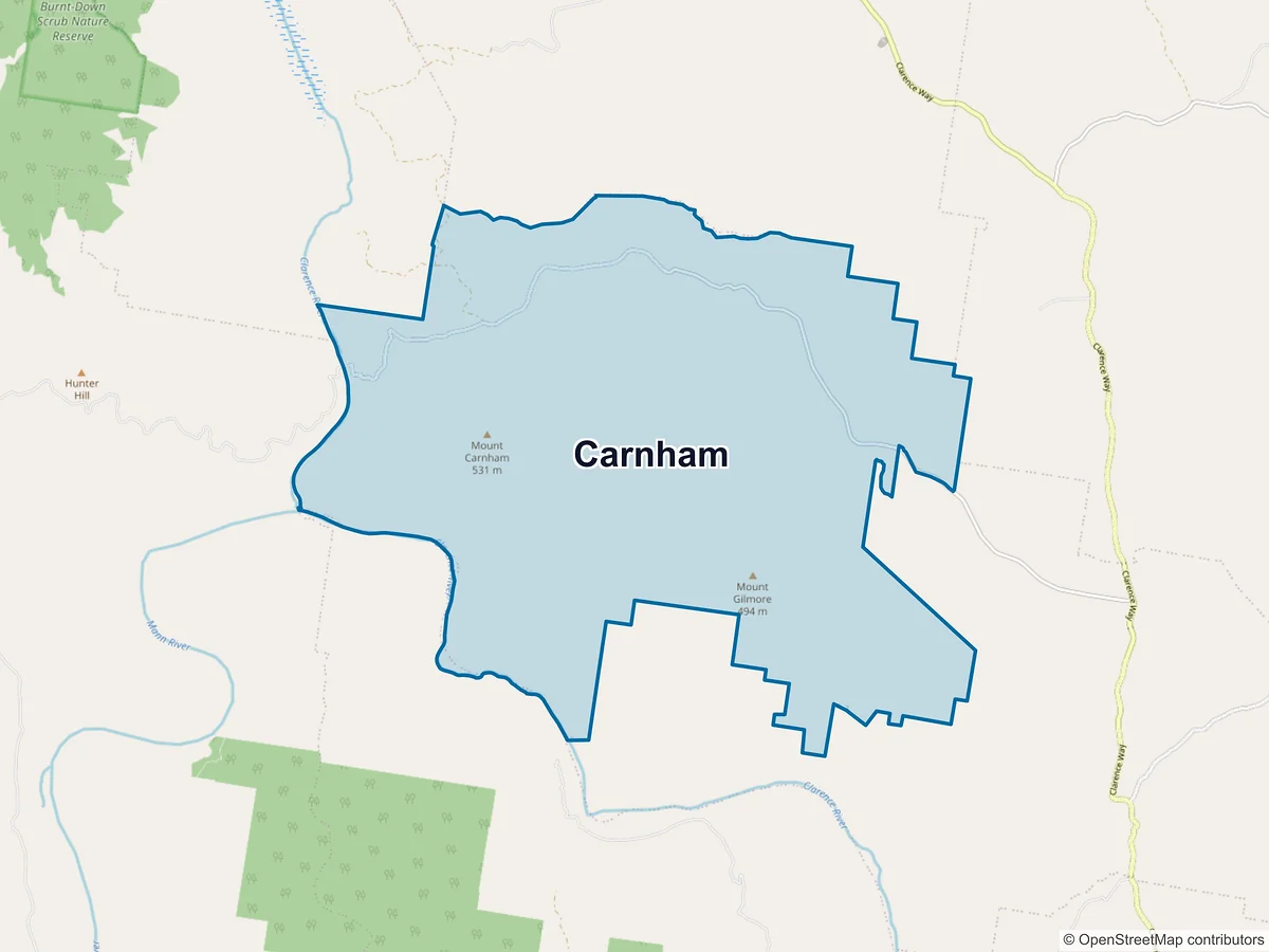 Map of Carnham, NSW, Australia