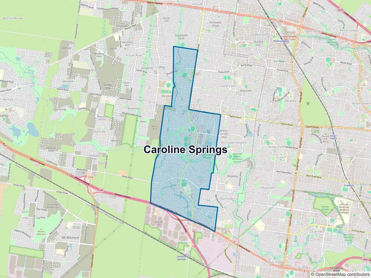 Map of Caroline Springs, VIC, Australia
