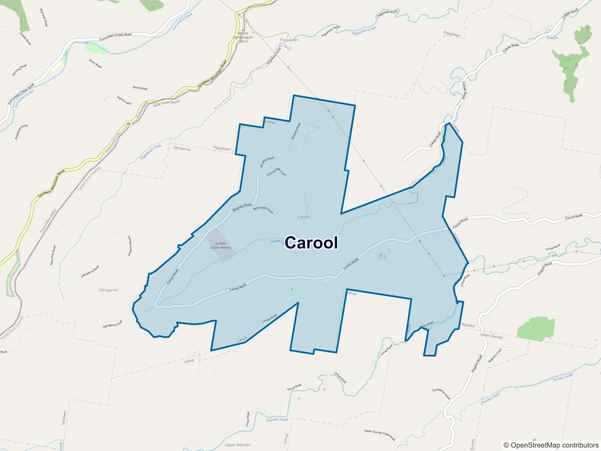 Map of Carool, NSW, Australia