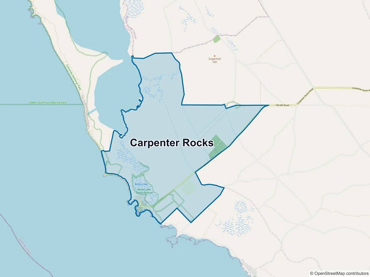 Map of Carpenter Rocks, SA, Australia