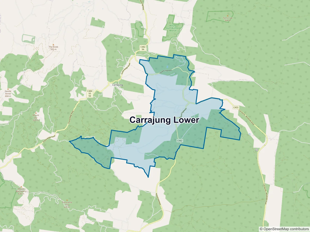 Map of Carrajung Lower, VIC, Australia