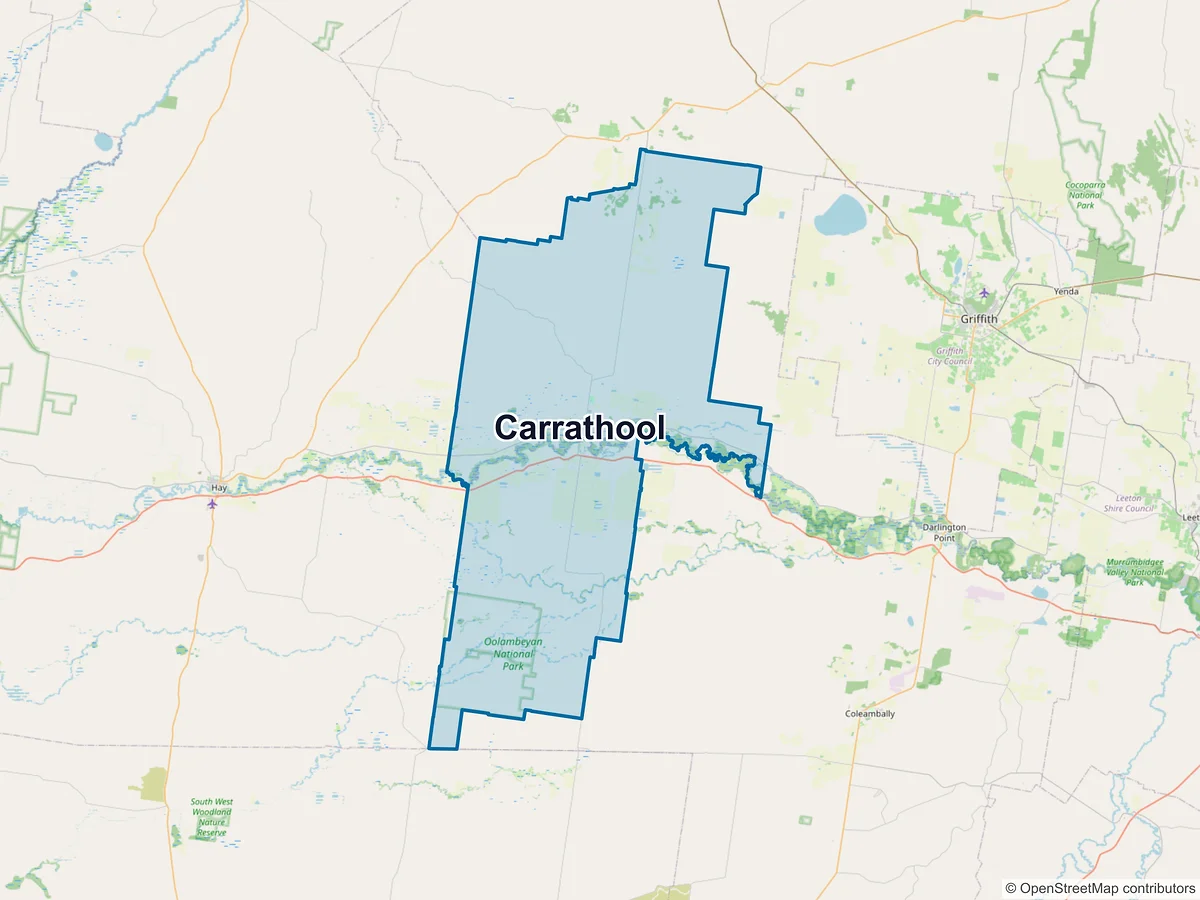 Map of Carrathool, NSW, Australia