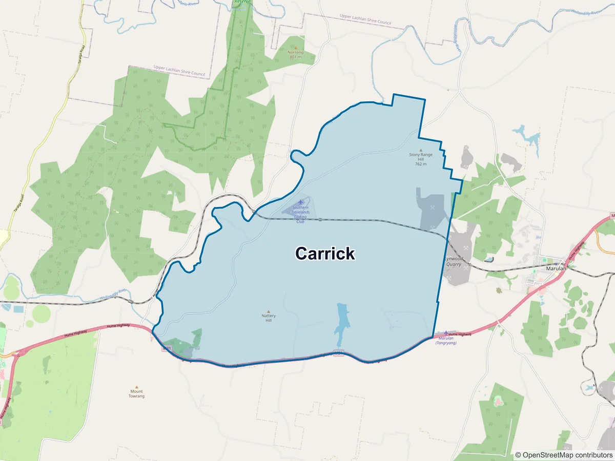 Map of Carrick, NSW, Australia