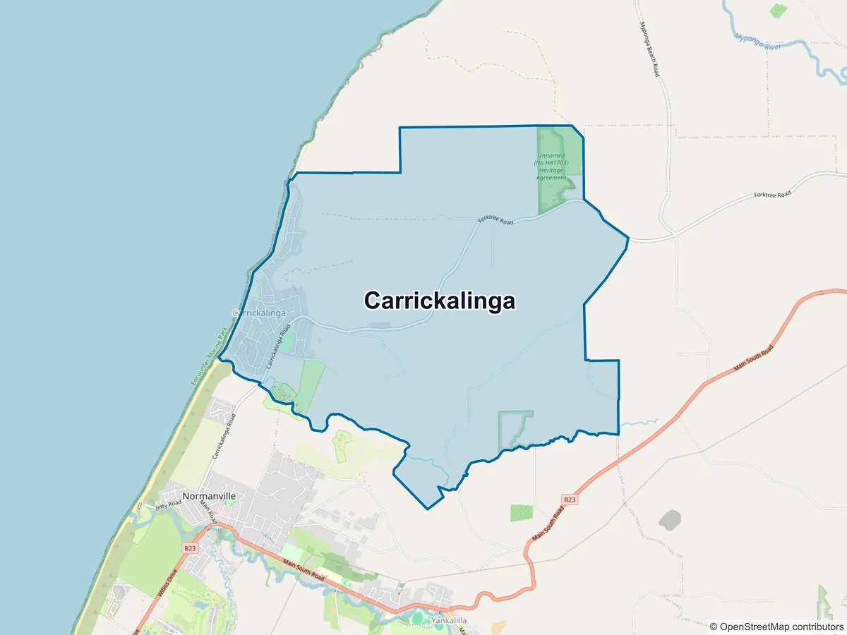 Map of Carrickalinga, SA, Australia