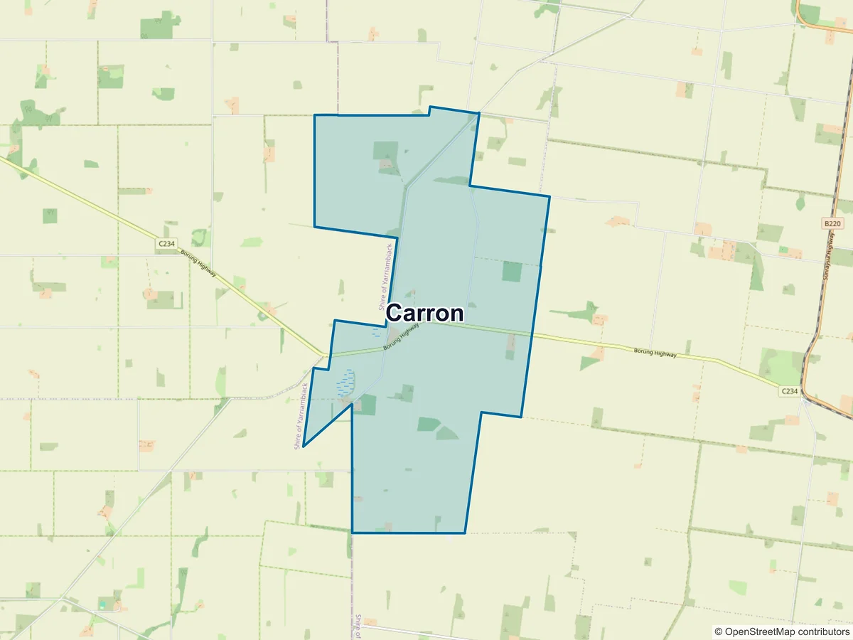 Map of Carron, VIC, Australia