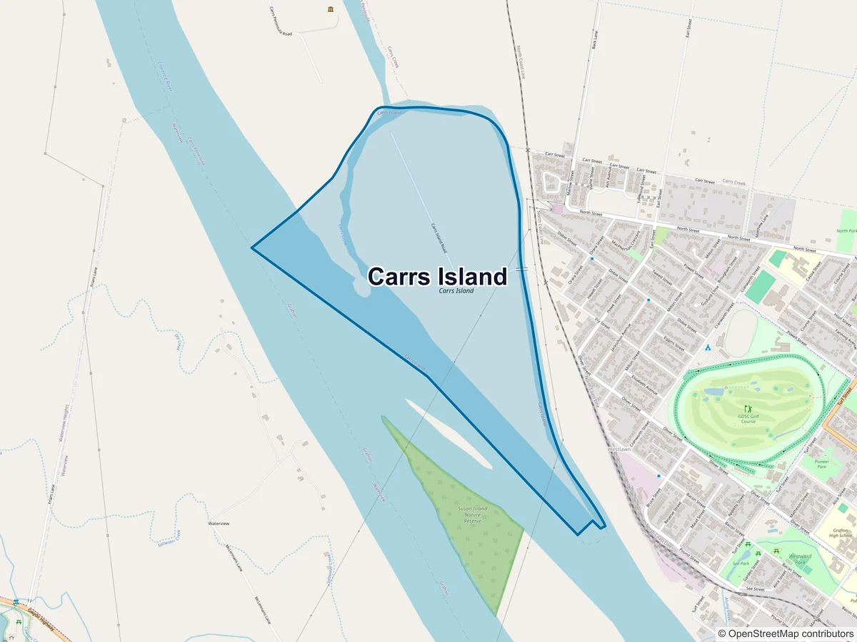 Map of Carrs Island, NSW, Australia