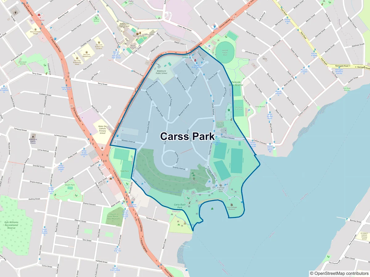 Map of Carss Park, NSW, Australia