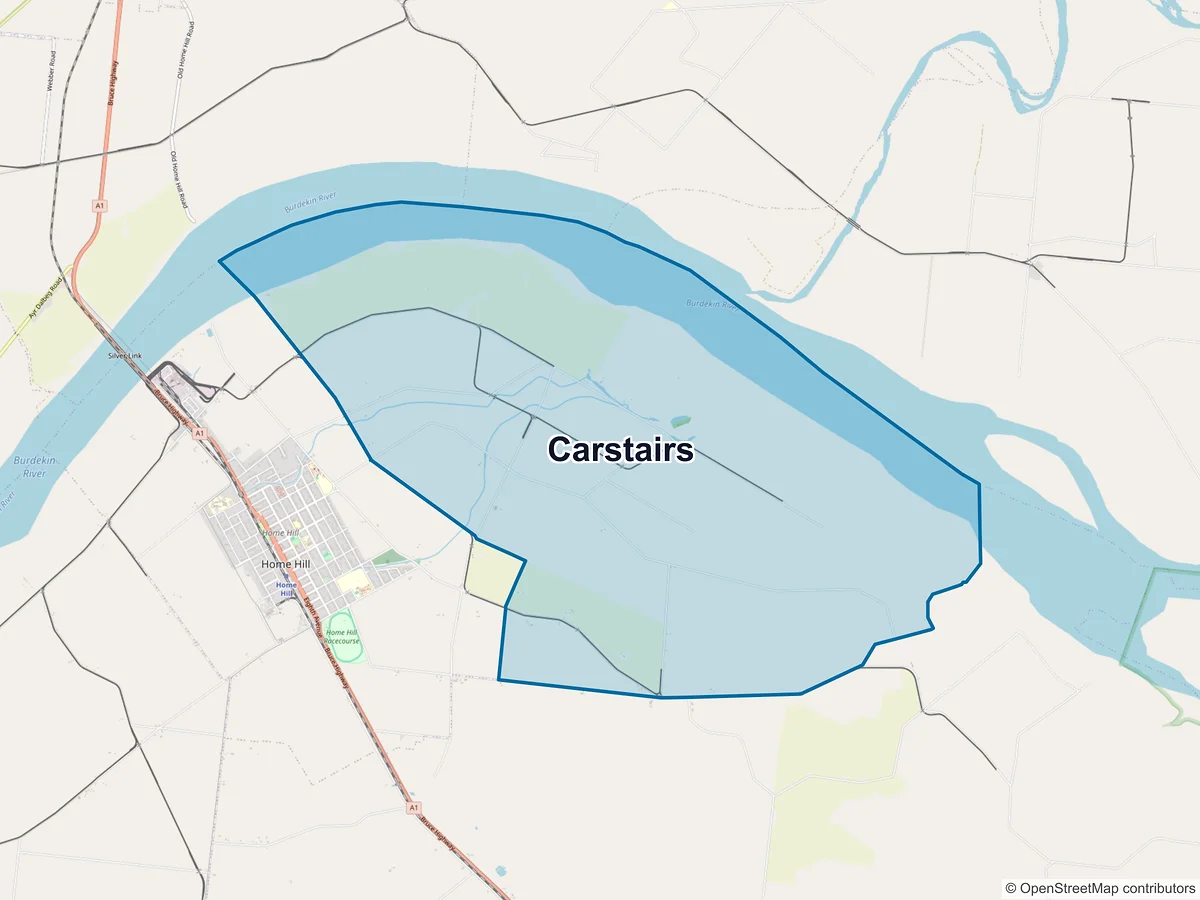 Map of Carstairs, QLD, Australia