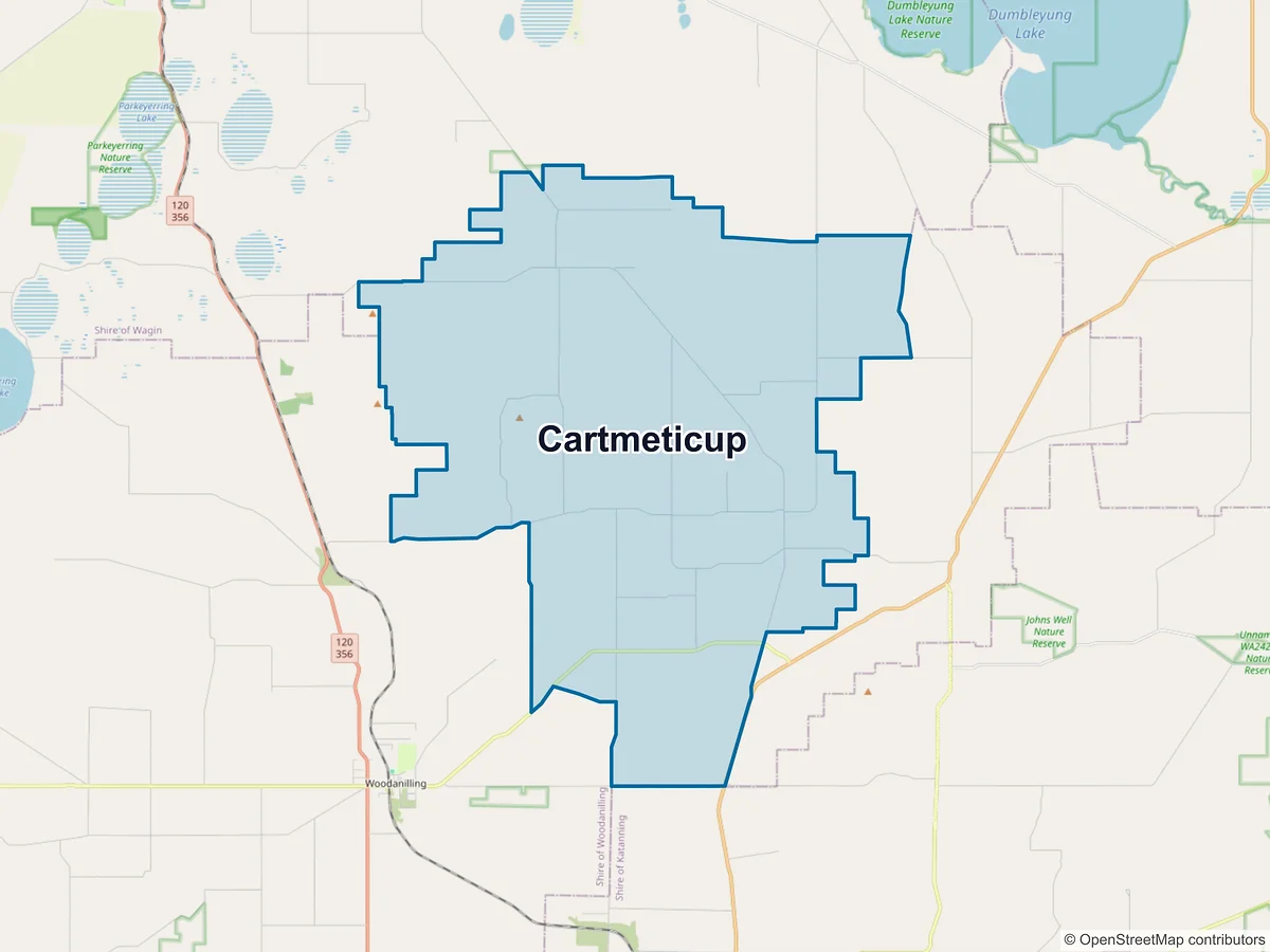 Map of Cartmeticup, WA, Australia