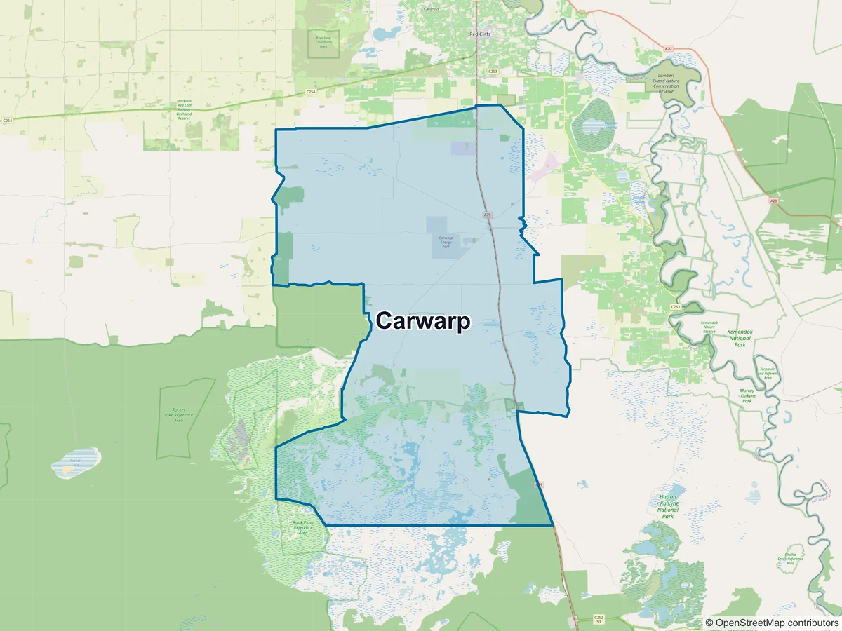 Map of Carwarp, VIC, Australia