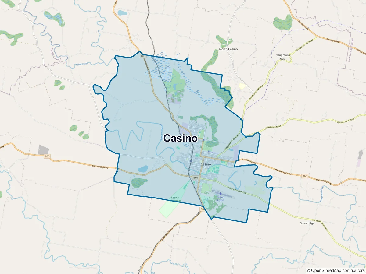 Map of Casino, NSW, Australia