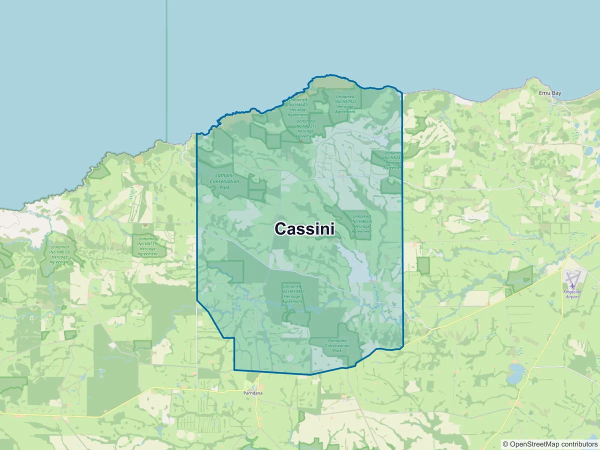 Map of Cassini, SA, Australia