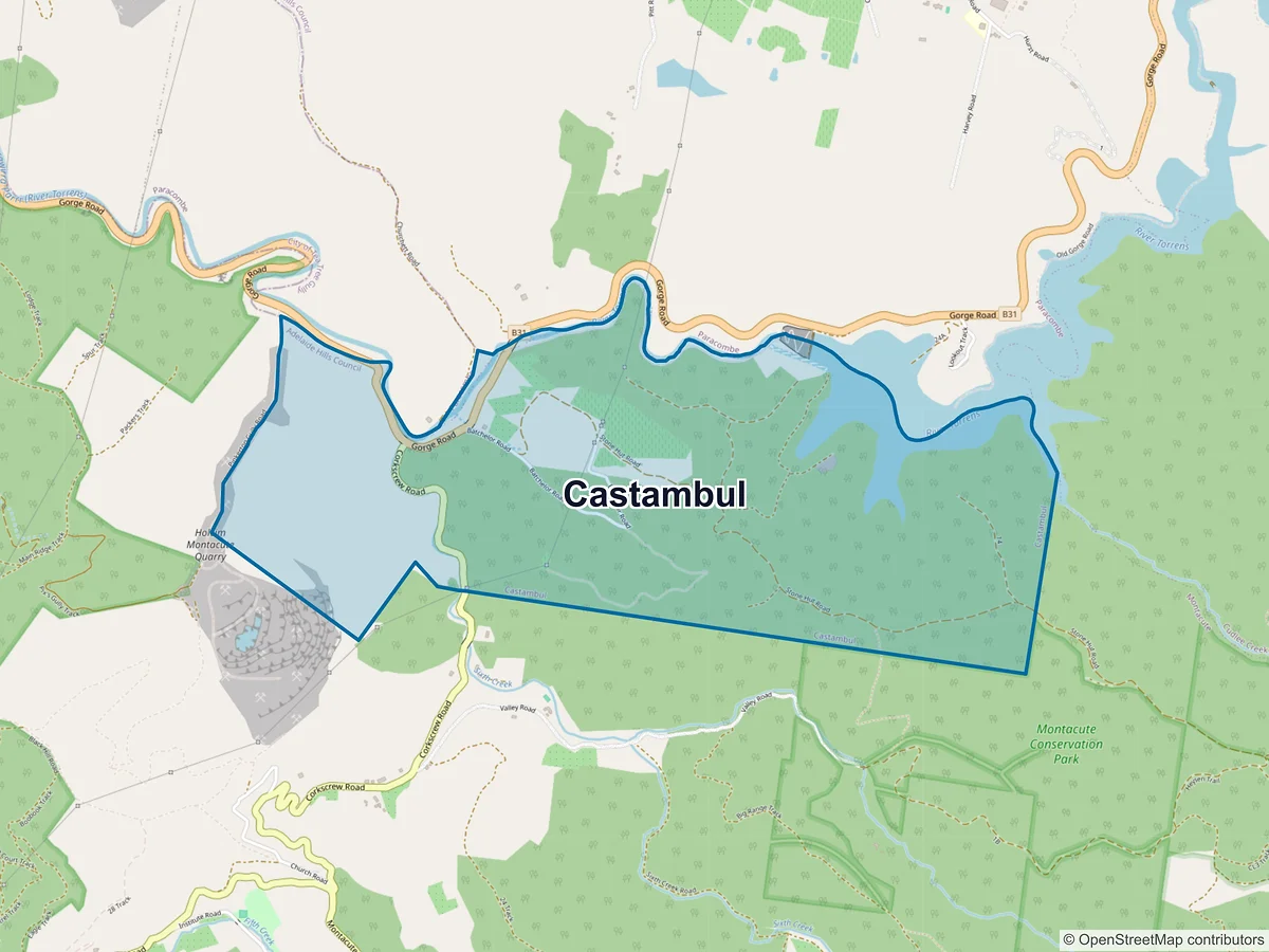 Map of Castambul, SA, Australia