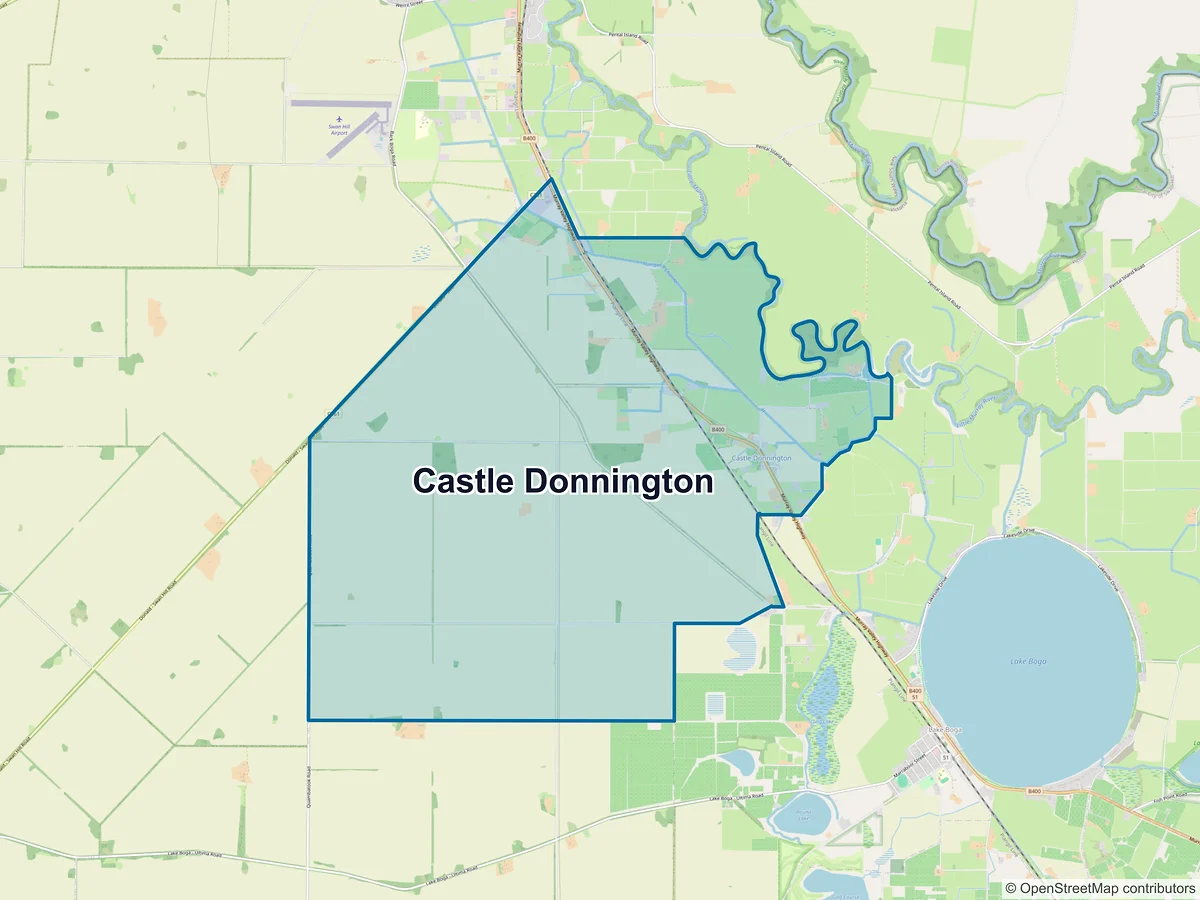 Map of Castle Donnington, VIC, Australia