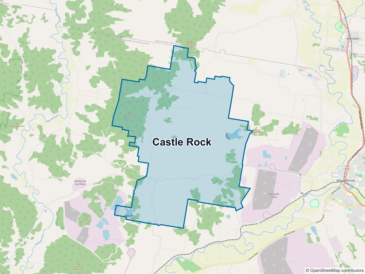 Map of Castle Rock, NSW, Australia