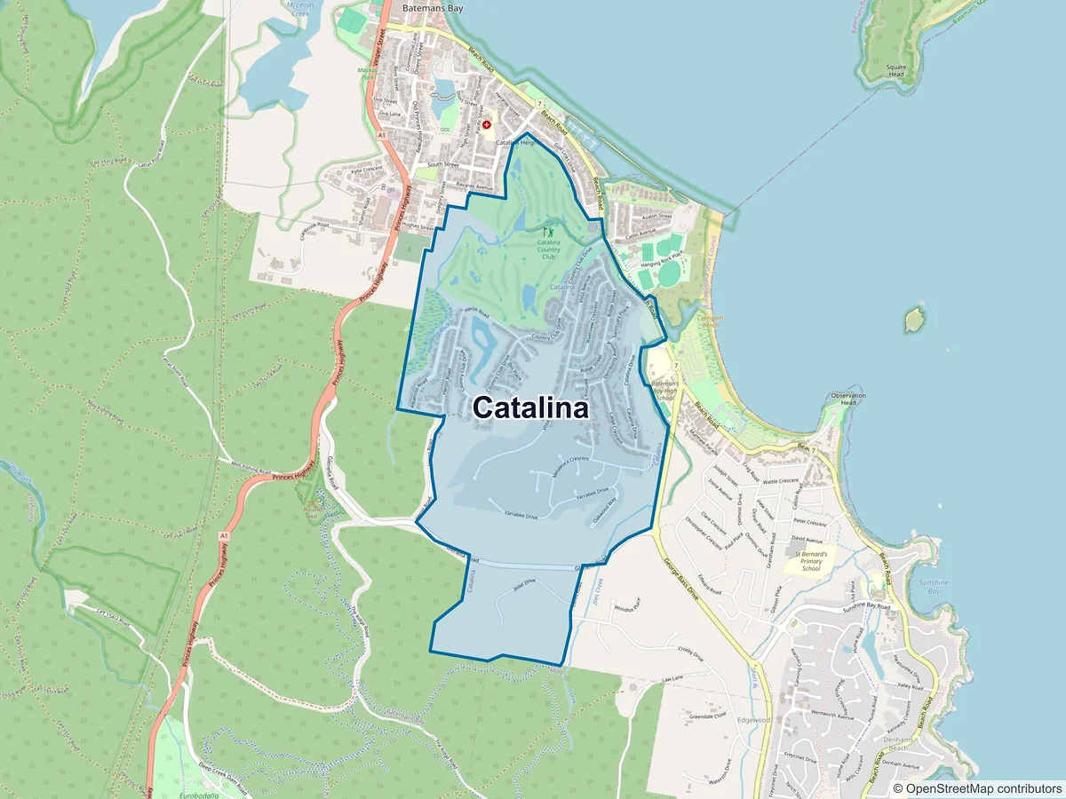 Map of Catalina, NSW, Australia