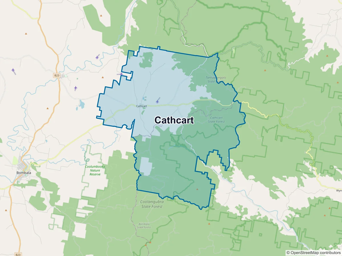 Map of Cathcart, NSW, Australia