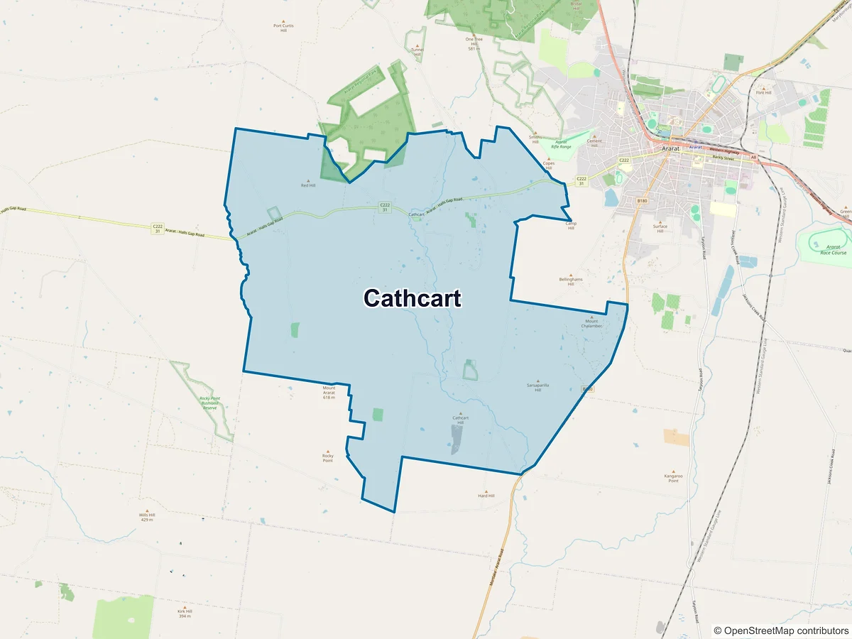 Map of Cathcart, VIC, Australia