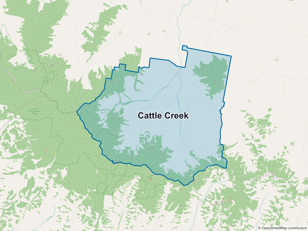 Map of Cattle Creek, NSW, Australia