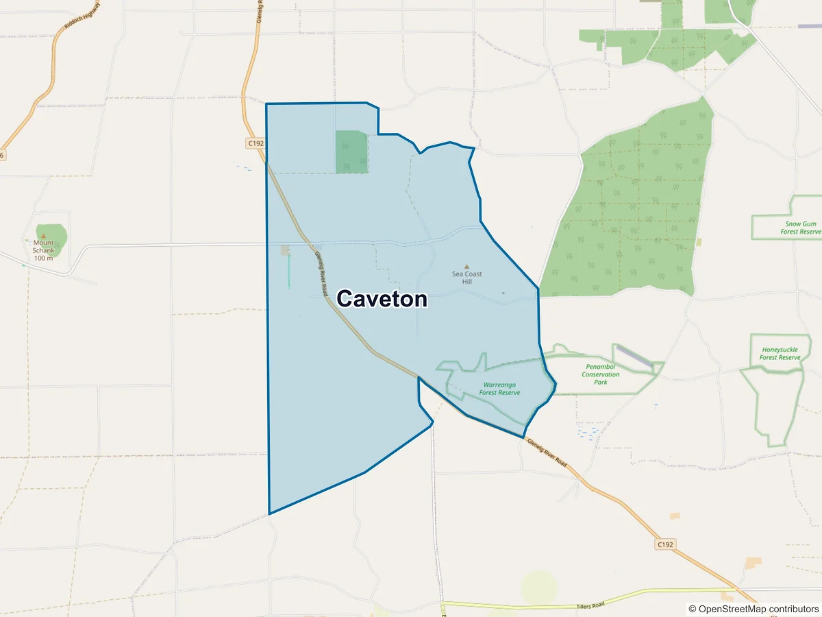 Map of Caveton, SA, Australia