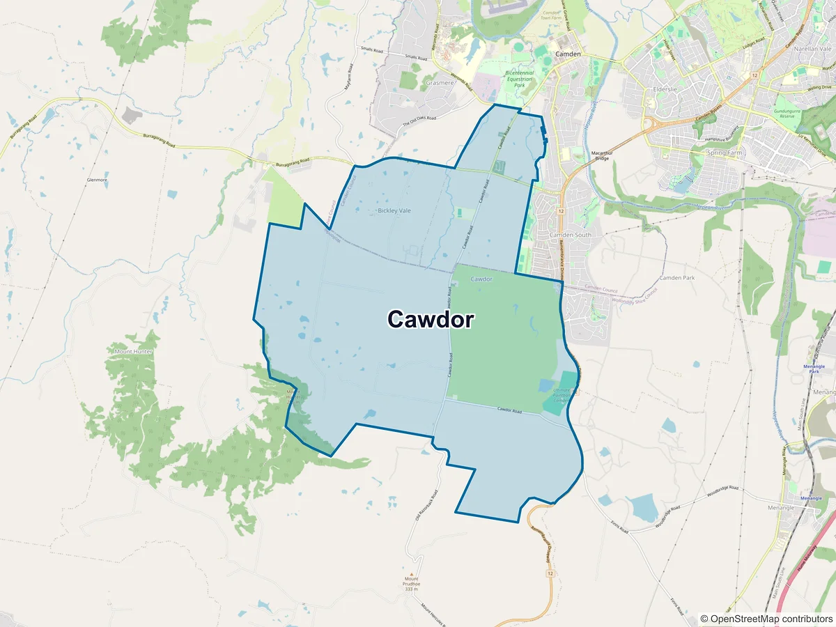 Map of Cawdor, NSW, Australia